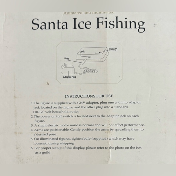 Holiday Time Santa Ice Fishing Animated Decor - Picture 16 of 17